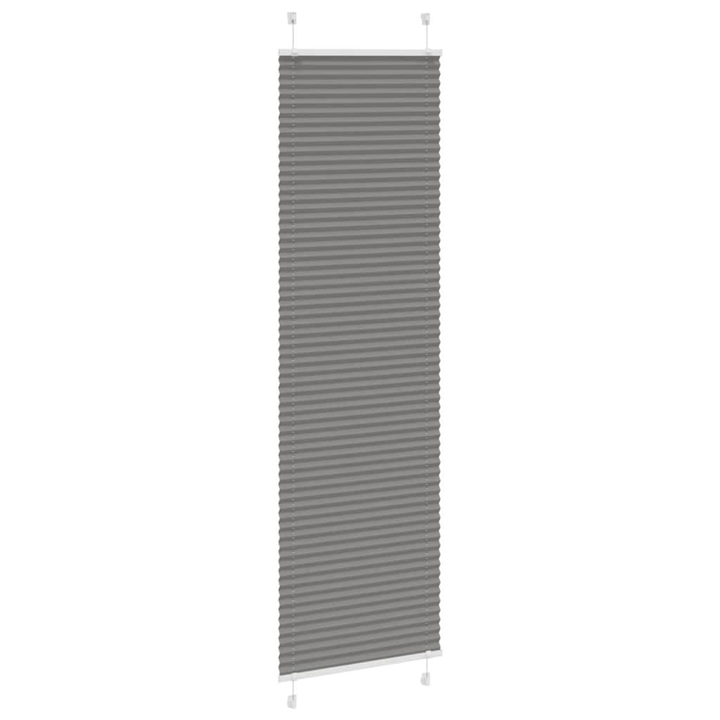 Plissee Anthrazit 60x200 cm Stoffbreite 59,4 cm Polyester