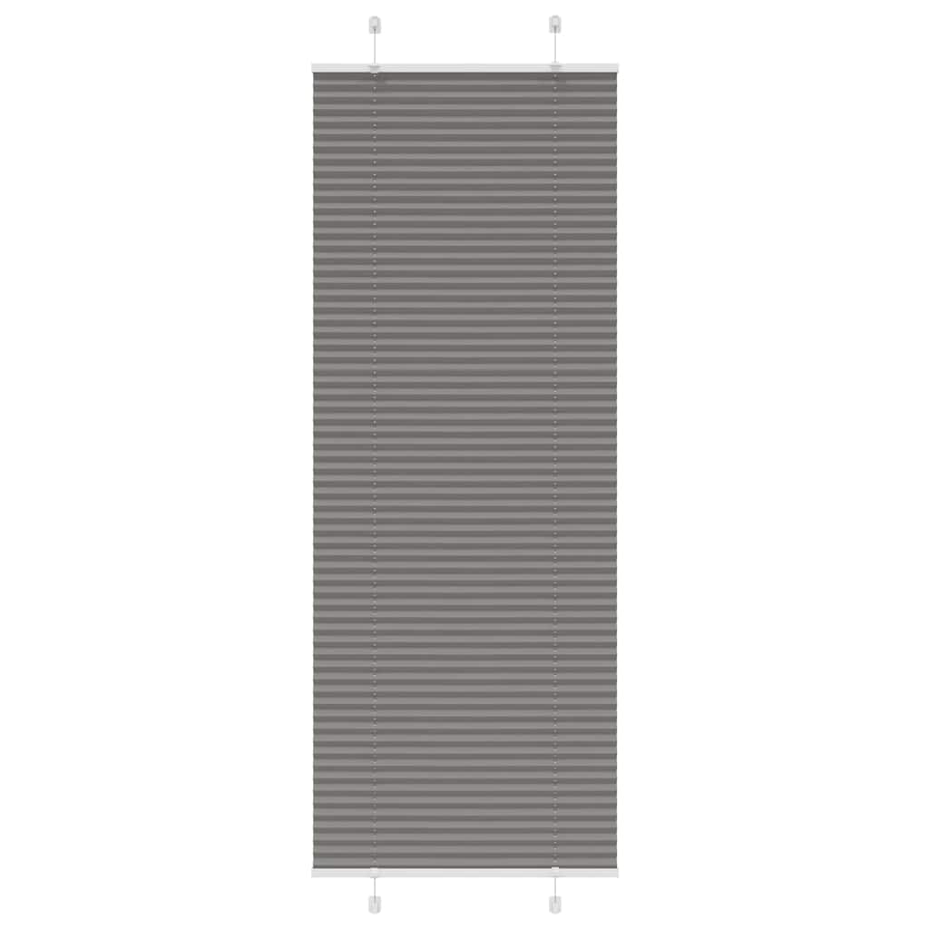 Plissee Anthrazit 75x200 cm Stoffbreite 74,4 cm Polyester