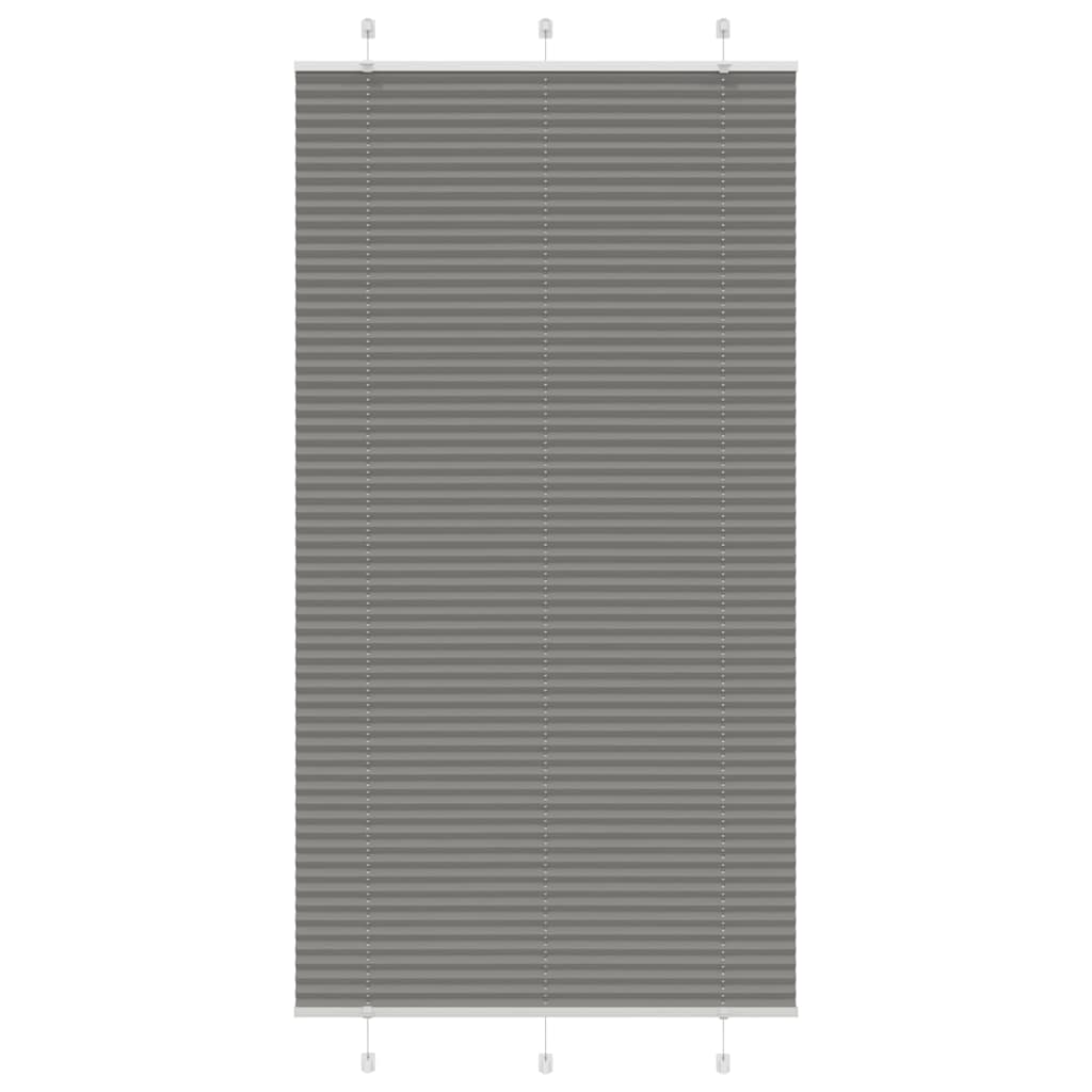 Plissee Anthrazit 105x200 cm Stoffbreite 104,4 cm Polyester