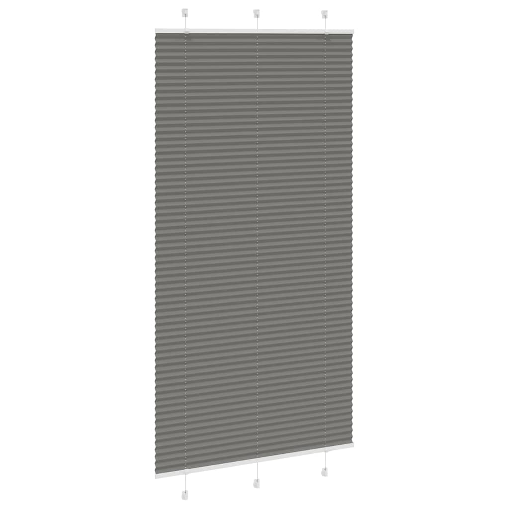 Plissee Anthrazit 105x200 cm Stoffbreite 104,4 cm Polyester