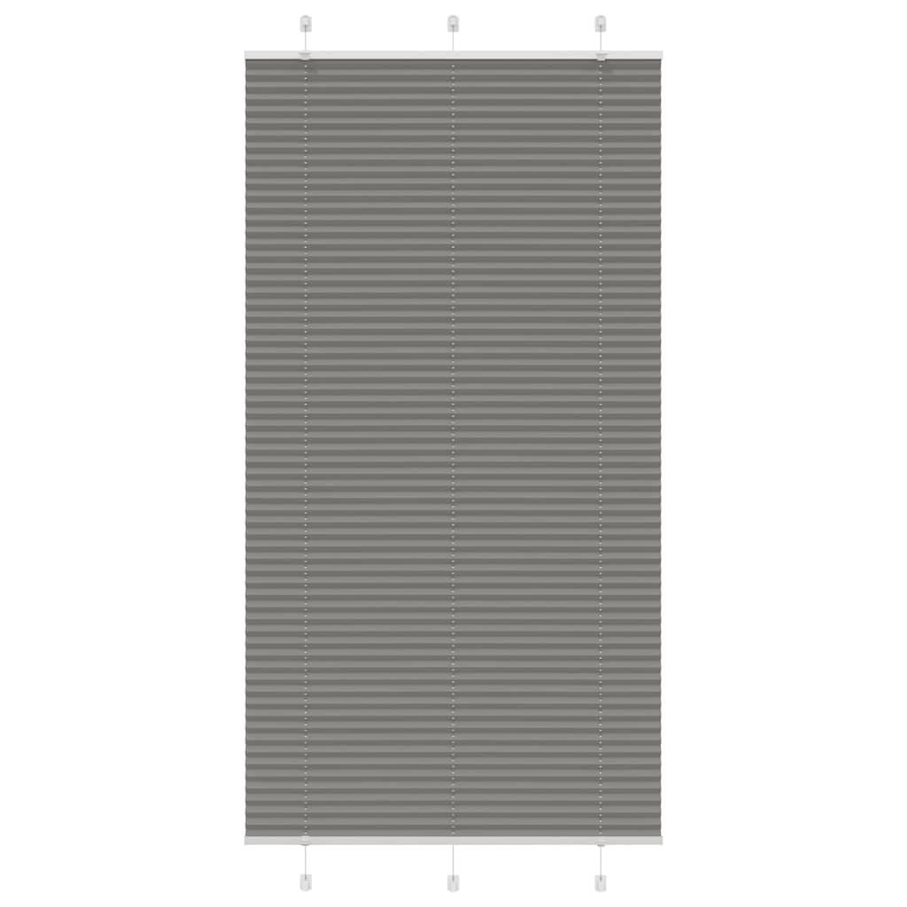 Plissee Anthrazit 110x200 cm Stoffbreite 109,4 cm Polyester