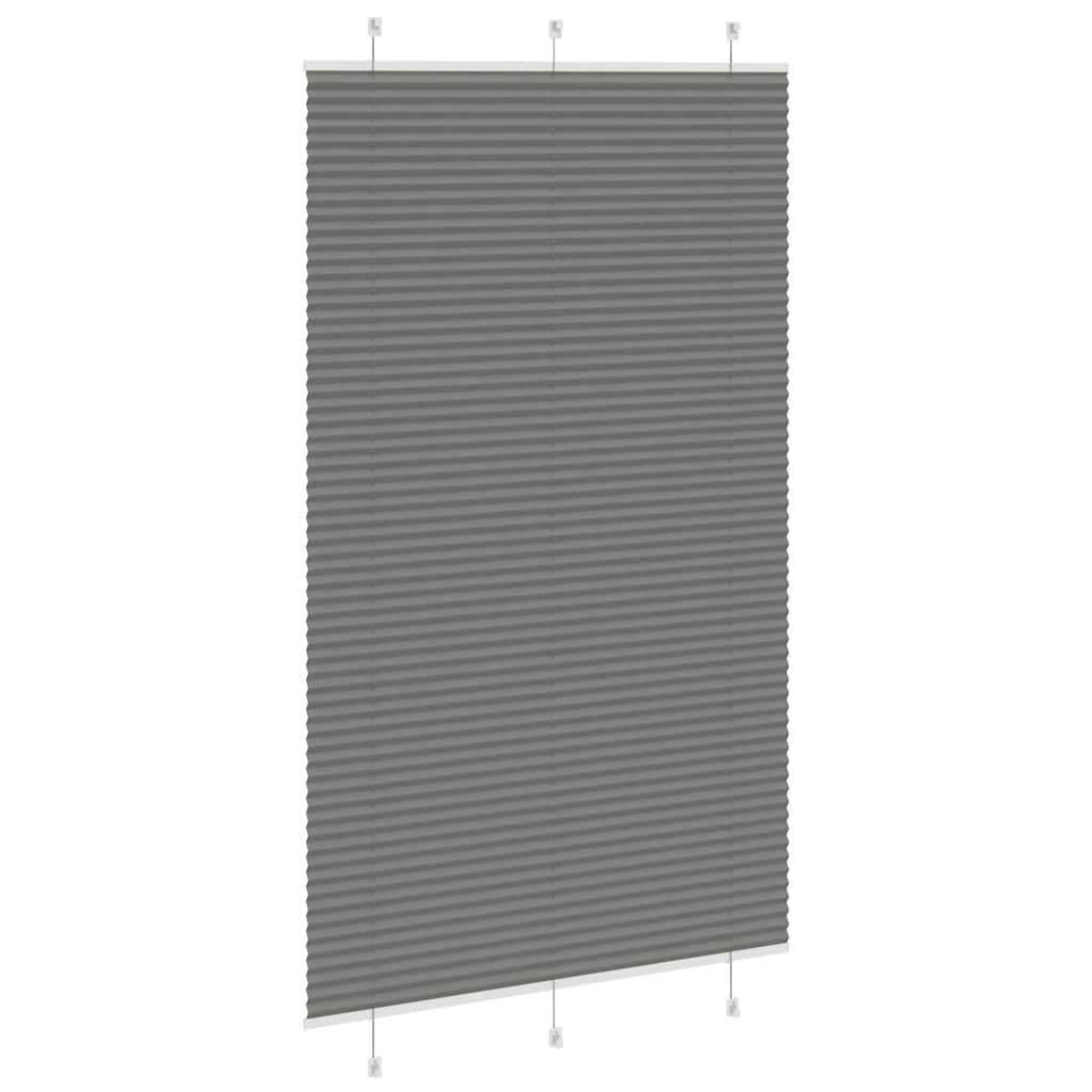Plissee Anthrazit 120x200 cm Stoffbreite 119,4 cm Polyester