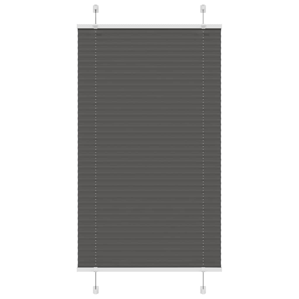 Plissee Schwarz 70x100 cm Stoffbreite 69,4 cm Polyester