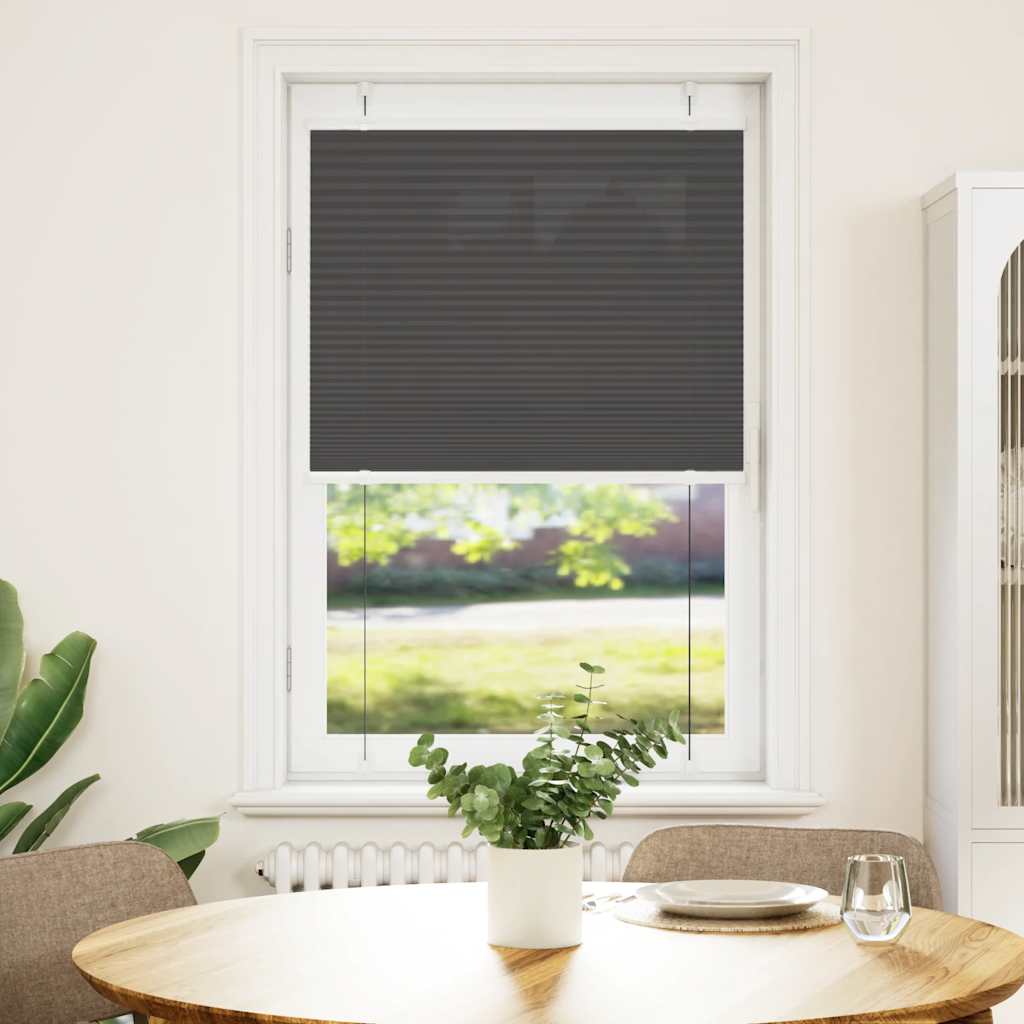 Plissee Schwarz 70x100 cm Stoffbreite 69,4 cm Polyester