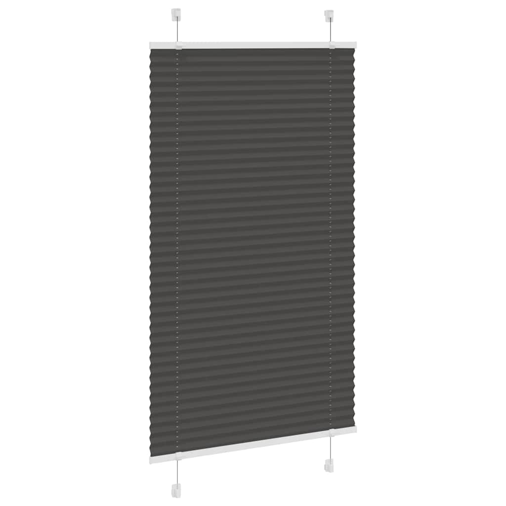 Plissee Schwarz 70x100 cm Stoffbreite 69,4 cm Polyester