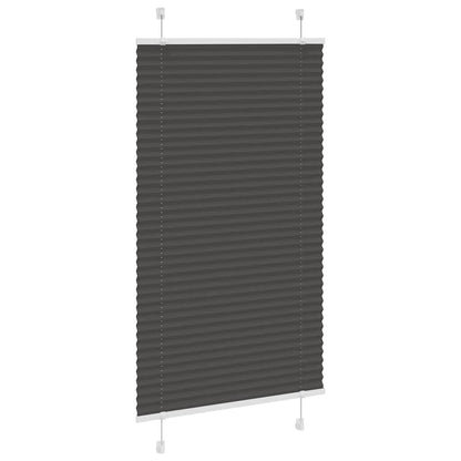 Plissee Schwarz 75x100 cm Stoffbreite 74,4 cm Polyester