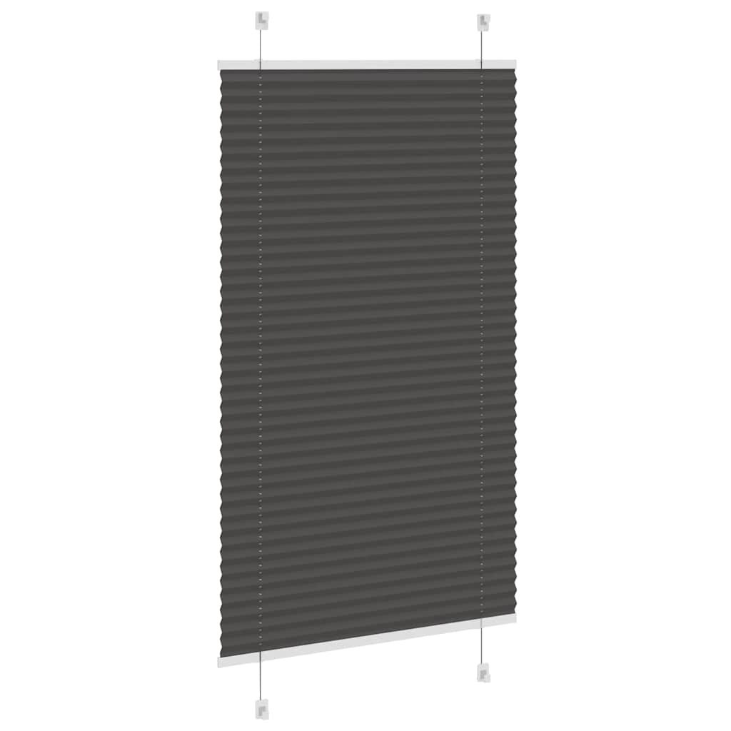 Plissee Schwarz 75x100 cm Stoffbreite 74,4 cm Polyester