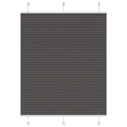 Plissee Schwarz 110x100 cm Stoffbreite 109,4 cm Polyester