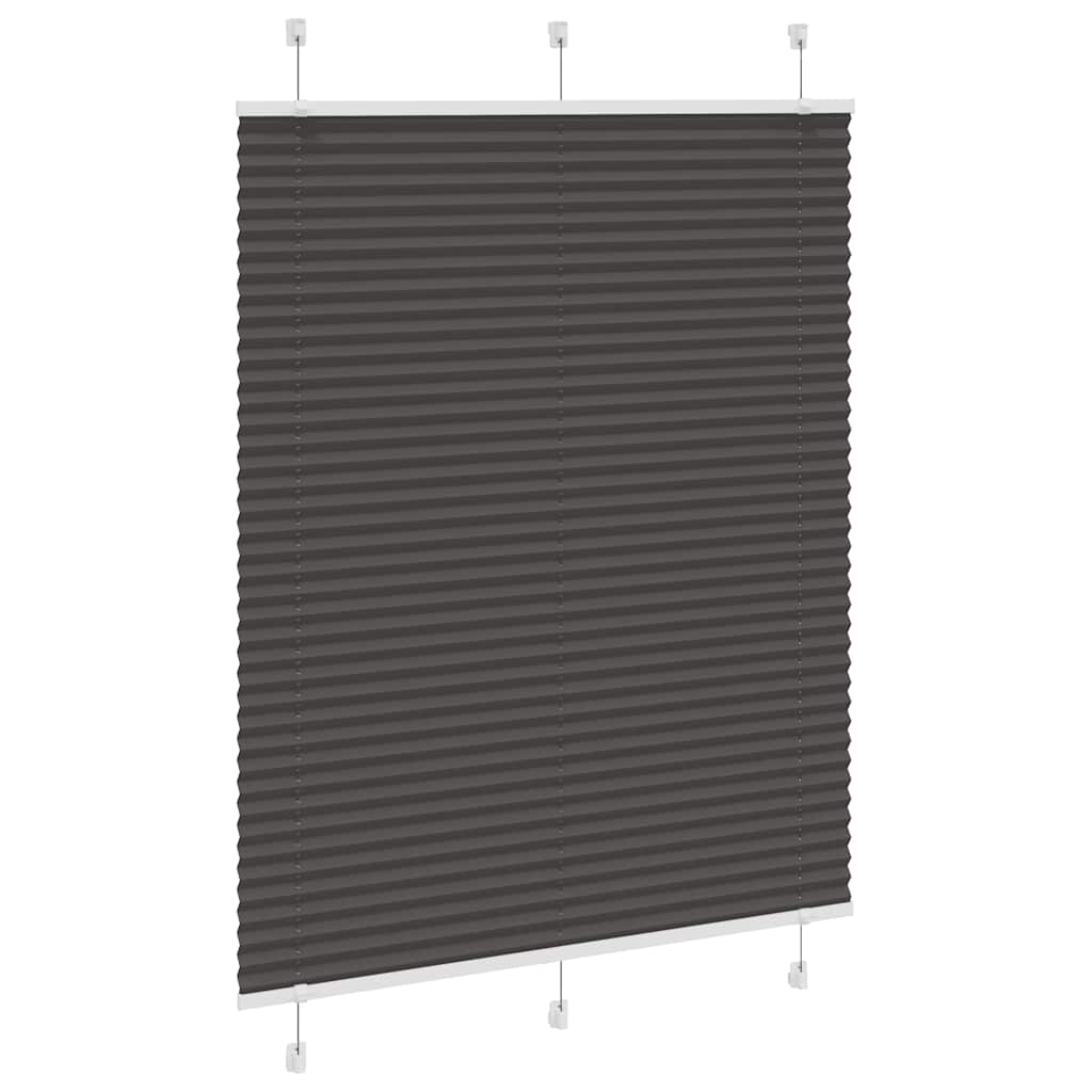 Plissee Schwarz 110x100 cm Stoffbreite 109,4 cm Polyester