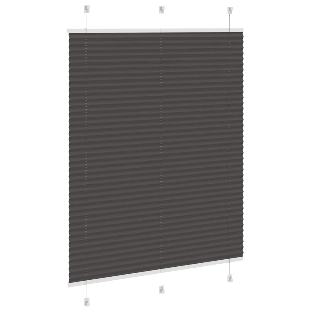 Plissee Schwarz 110x100 cm Stoffbreite 109,4 cm Polyester