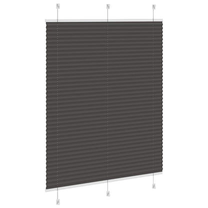 Plissee Schwarz 110x100 cm Stoffbreite 109,4 cm Polyester