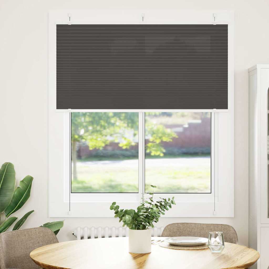 Plissee Schwarz 120x100 cm Stoffbreite 119,4 cm Polyester