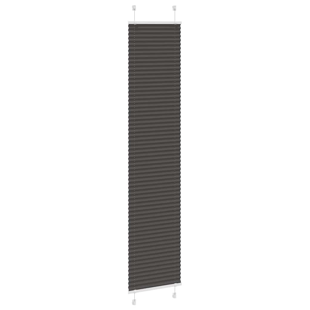 Plissee Schwarz 50x200 cm Stoffbreite 49,4 cm Polyester
