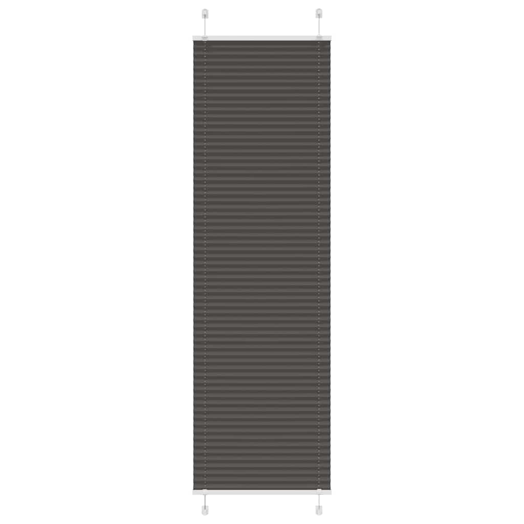 Plissee Schwarz 60x200 cm Stoffbreite 59,4 cm Polyester