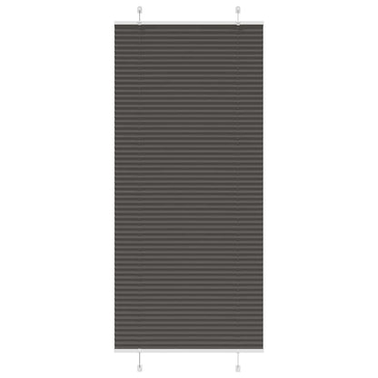 Plissee Schwarz 90x200 cm Stoffbreite 89,4 cm Polyester