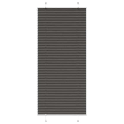 Plissee Schwarz 95x200 cm Stoffbreite 94,4 cm Polyester
