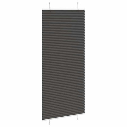 Plissee Schwarz 100x200 cm Stoffbreite 99,4 cm Polyester
