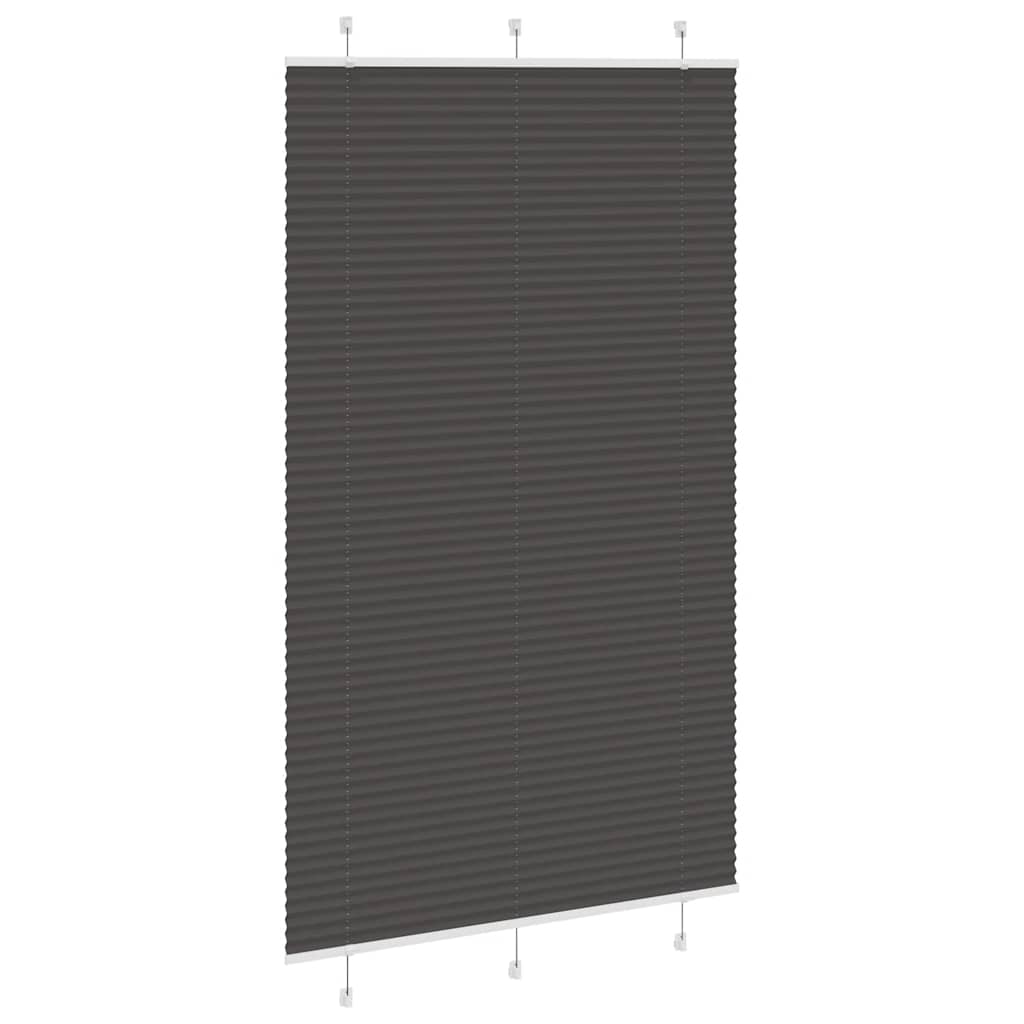 Plissee Schwarz 115x200 cm Stoffbreite 114,4 cm Polyester