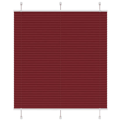 Plissee Bordeauxrot 115x100 cm Stoffbreite 114,4 cm Polyester