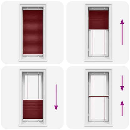 Plissee Bordeauxrot 55x150 cm Stoffbreite 54,4 cm Polyester