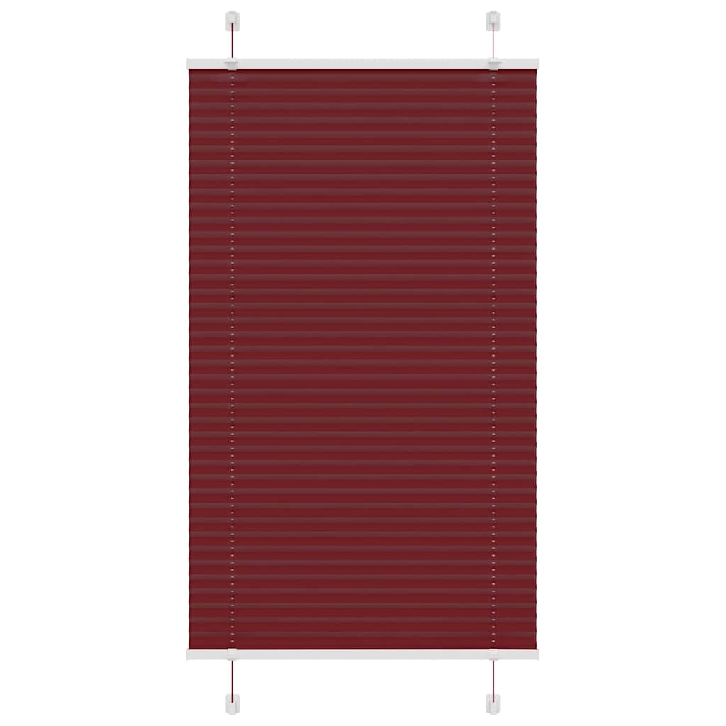 Plissee Bordeauxrot 80x150 cm Stoffbreite 79,4 cm Polyester