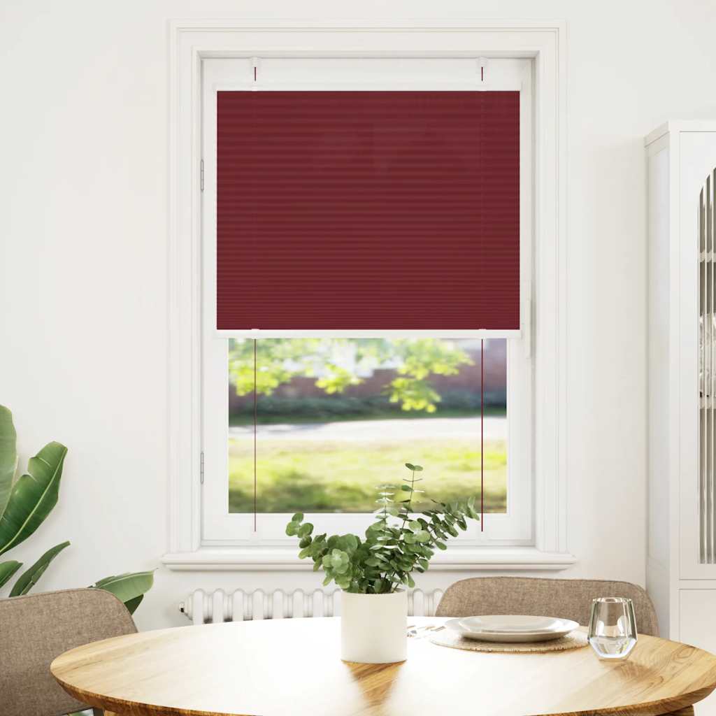 Plissee Bordeauxrot 80x150 cm Stoffbreite 79,4 cm Polyester