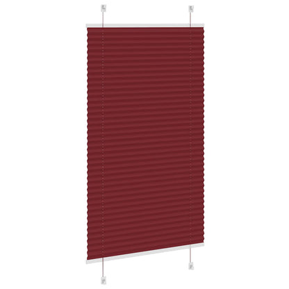 Plissee Bordeauxrot 80x150 cm Stoffbreite 79,4 cm Polyester