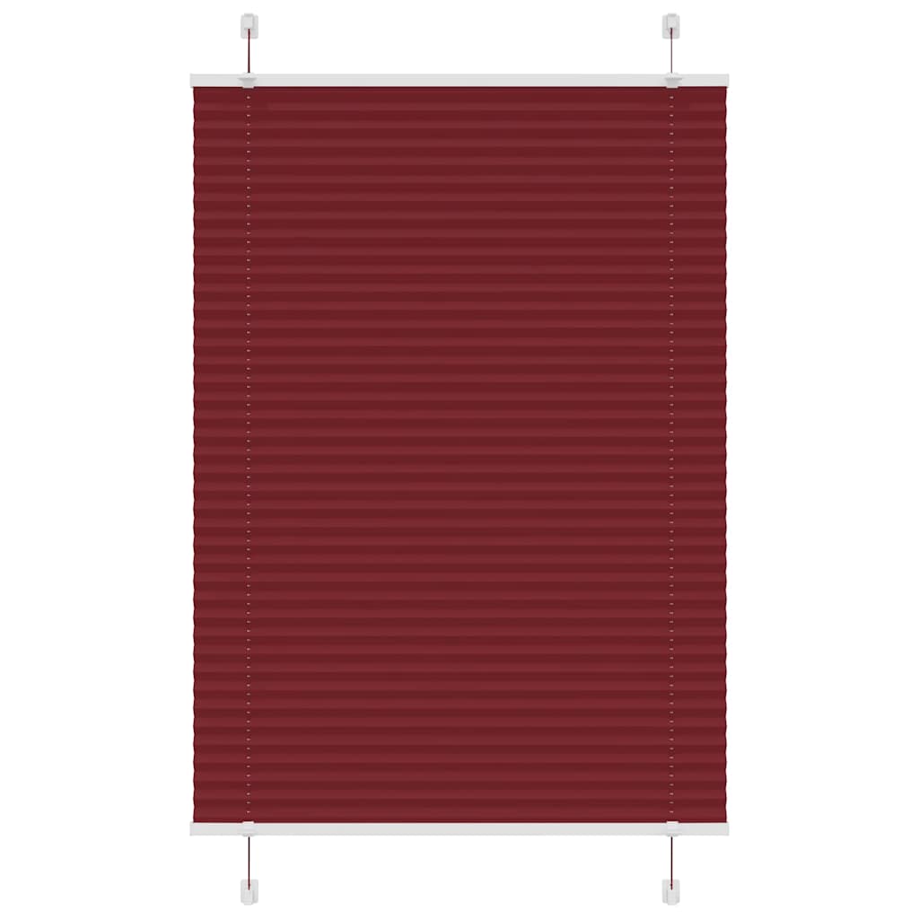 Plissee Bordeauxrot 85x150 cm Stoffbreite 84,4 cm Polyester
