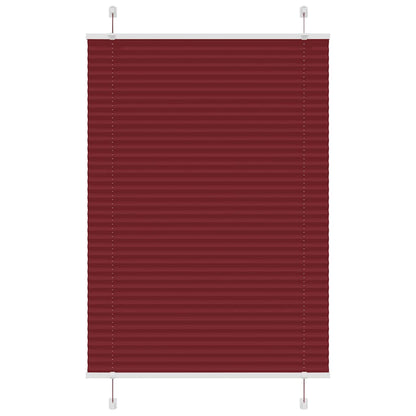 Plissee Bordeauxrot 90x150 cm Stoffbreite 89,4 cm Polyester