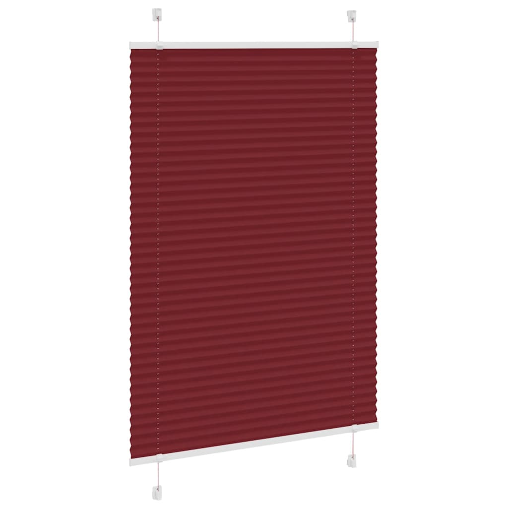 Plissee Bordeauxrot 90x150 cm Stoffbreite 89,4 cm Polyester
