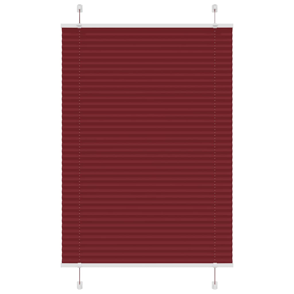 Plissee Bordeauxrot 100x150 cm Stoffbreite 99,4 cm Polyester