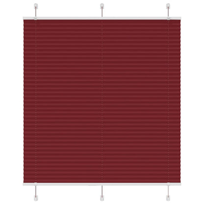 Plissee Bordeauxrot 120x150 cm Stoffbreite 119,4 cm Polyester