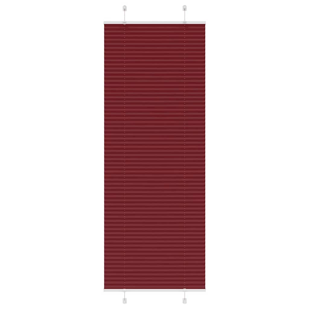 Plissee Bordeauxrot 80x200 cm Stoffbreite 79,4 cm Polyester