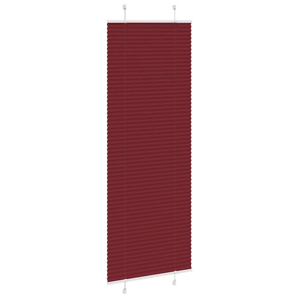 Plissee Bordeauxrot 80x200 cm Stoffbreite 79,4 cm Polyester
