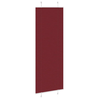 Plissee Bordeauxrot 80x200 cm Stoffbreite 79,4 cm Polyester