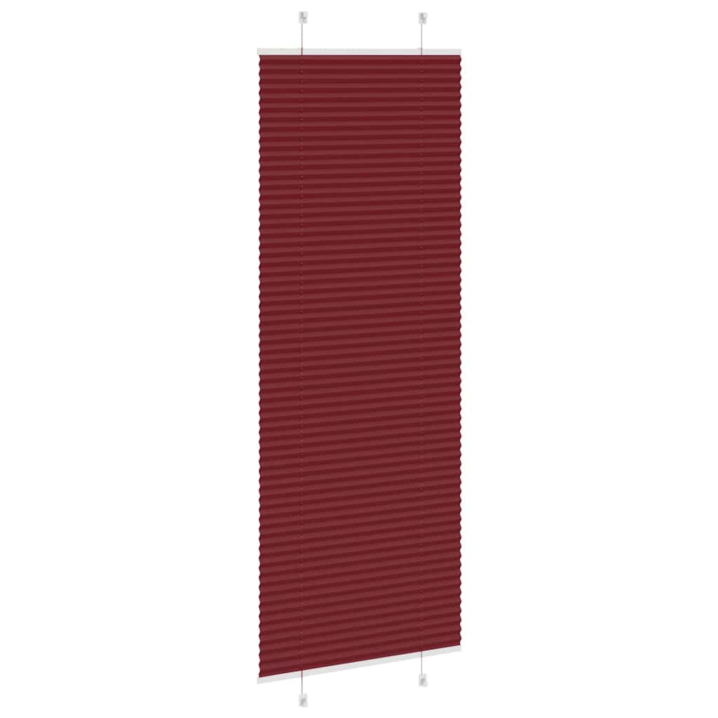 Plissee Bordeauxrot 80x200 cm Stoffbreite 79,4 cm Polyester