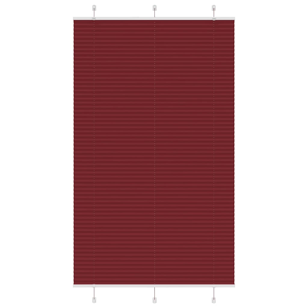 Plissee Bordeauxrot 120x200 cm Stoffbreite 119,4 cm Polyester