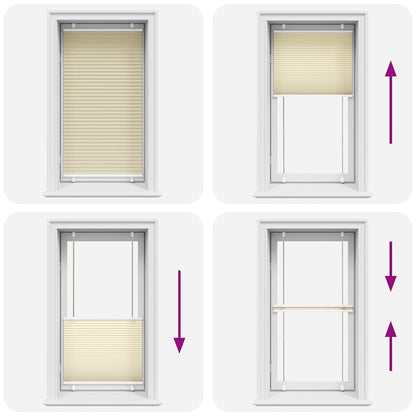 Plissee Creme 75x100 cm Stoffbreite 74,4 cm Polyester