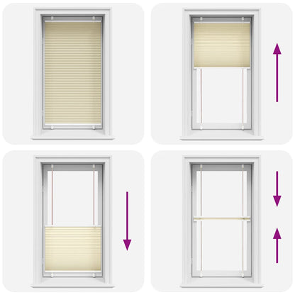 Plissee Creme 80x100 cm Stoffbreite 79,4 cm Polyester