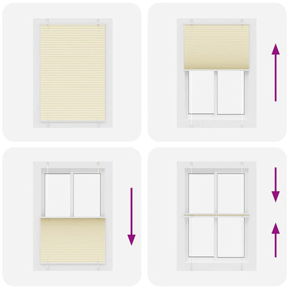 Plissee Creme 95x100 cm Stoffbreite 94,4 cm Polyester
