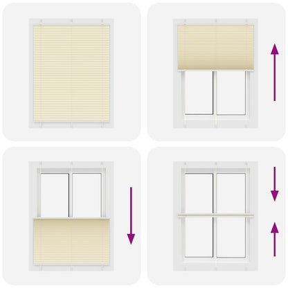 Plissee Creme 105x100 cm Stoffbreite 104,4 cm Polyester