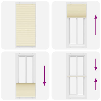 Plissee Creme 90x200 cm Stoffbreite 89,4 cm Polyester