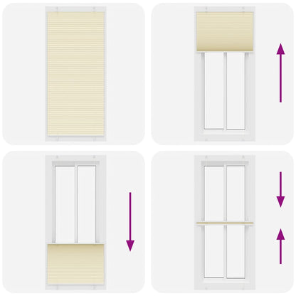 Plissee Creme 95x200 cm Stoffbreite 94,4 cm Polyester