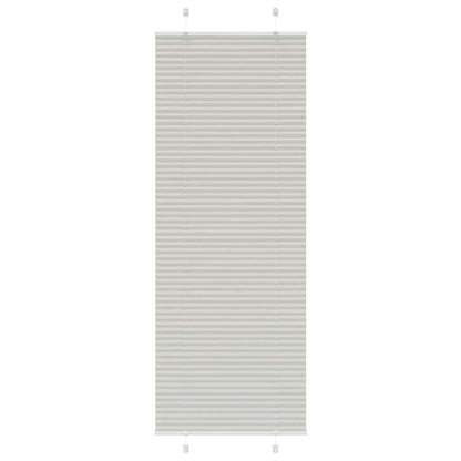 Plissee Hellgrau 75x200 cm Stoffbreite 74,4 cm Polyester