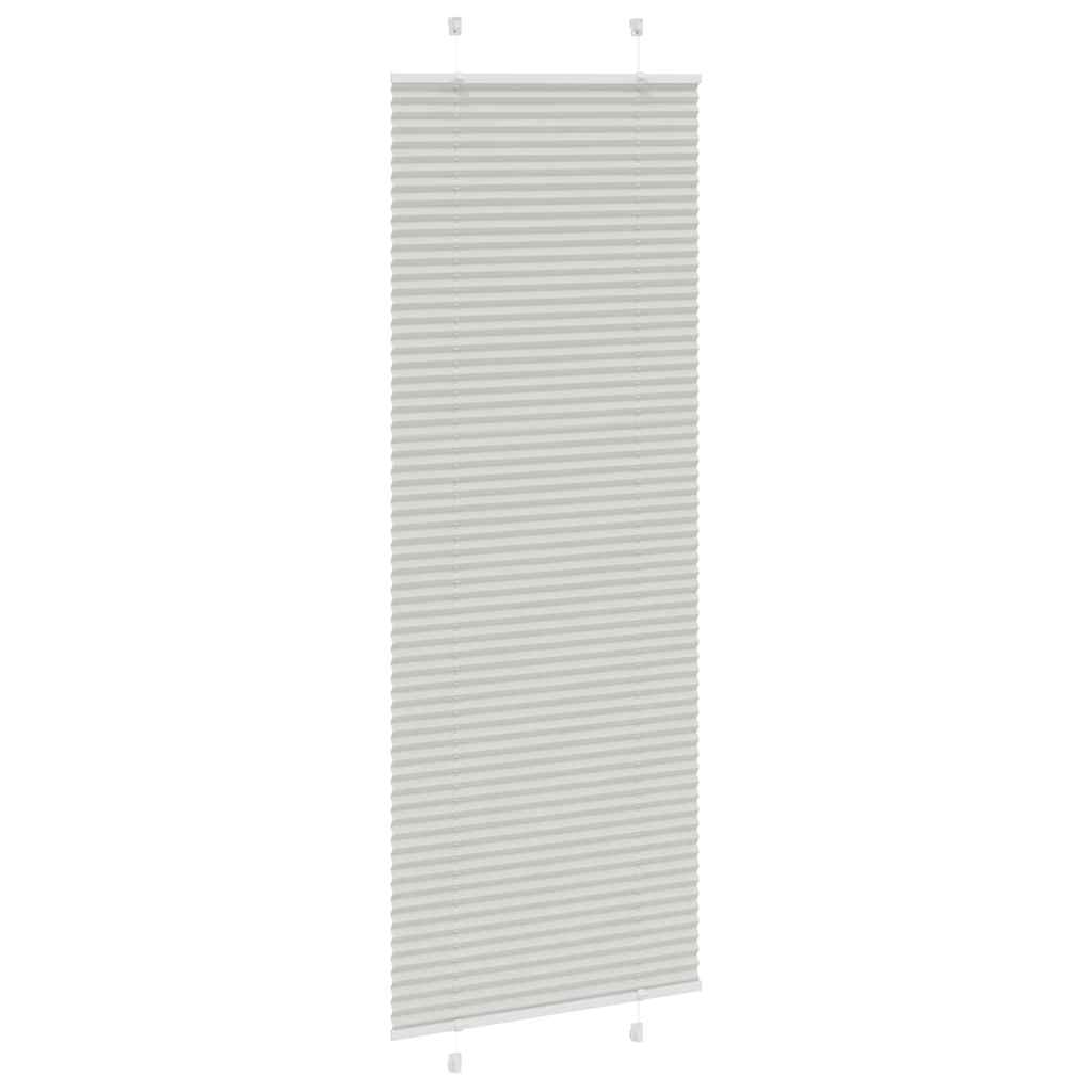 Plissee Hellgrau 75x200 cm Stoffbreite 74,4 cm Polyester