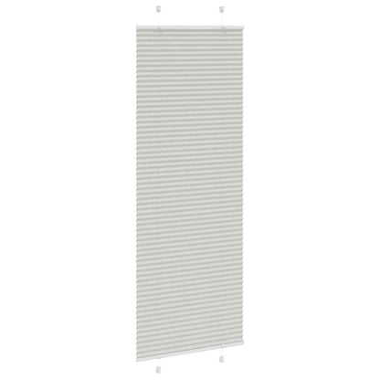 Plissee Hellgrau 75x200 cm Stoffbreite 74,4 cm Polyester
