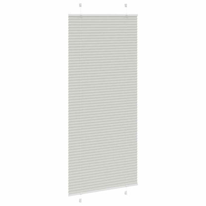Plissee Hellgrau 95x200 cm Stoffbreite 94,4 cm Polyester