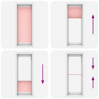 Plissee Rosa 70x200 cm Stoffbreite 69,4 cm Polyester