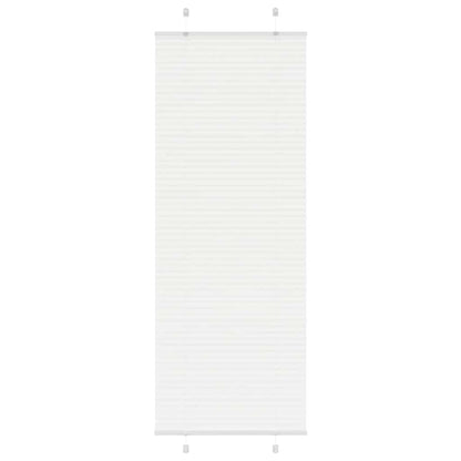 Plissee Weiß 75x200 cm Stoffbreite 74,4 cm Polyester