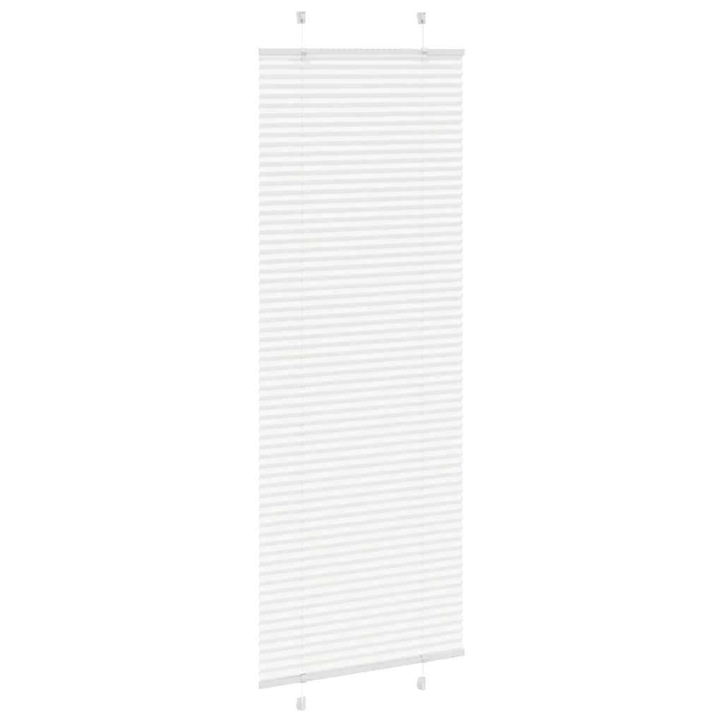 Plissee Weiß 75x200 cm Stoffbreite 74,4 cm Polyester